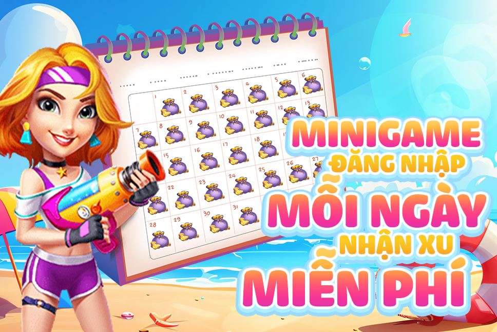 ❤ Minigame❤Đăng nhập mỗi ngày = Nhận xu miễn phí